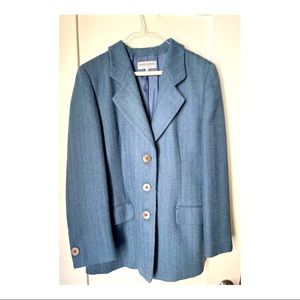 Giorgio Armani blue tweed blazer